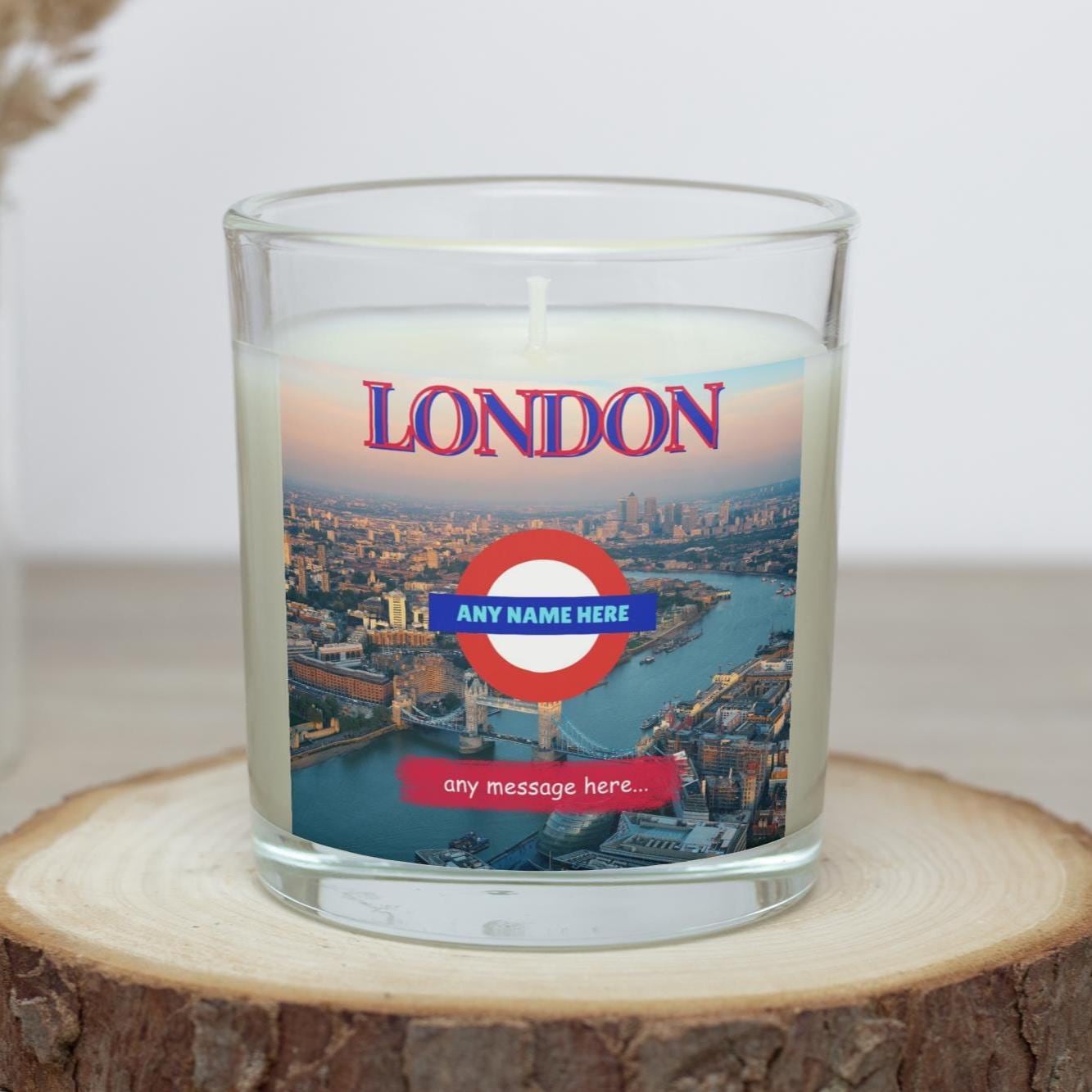 London Personalised Candle | London Gift | City of London Home Decor | Any Message London Gift | Personalised London City Scape Message Gift Etsy
