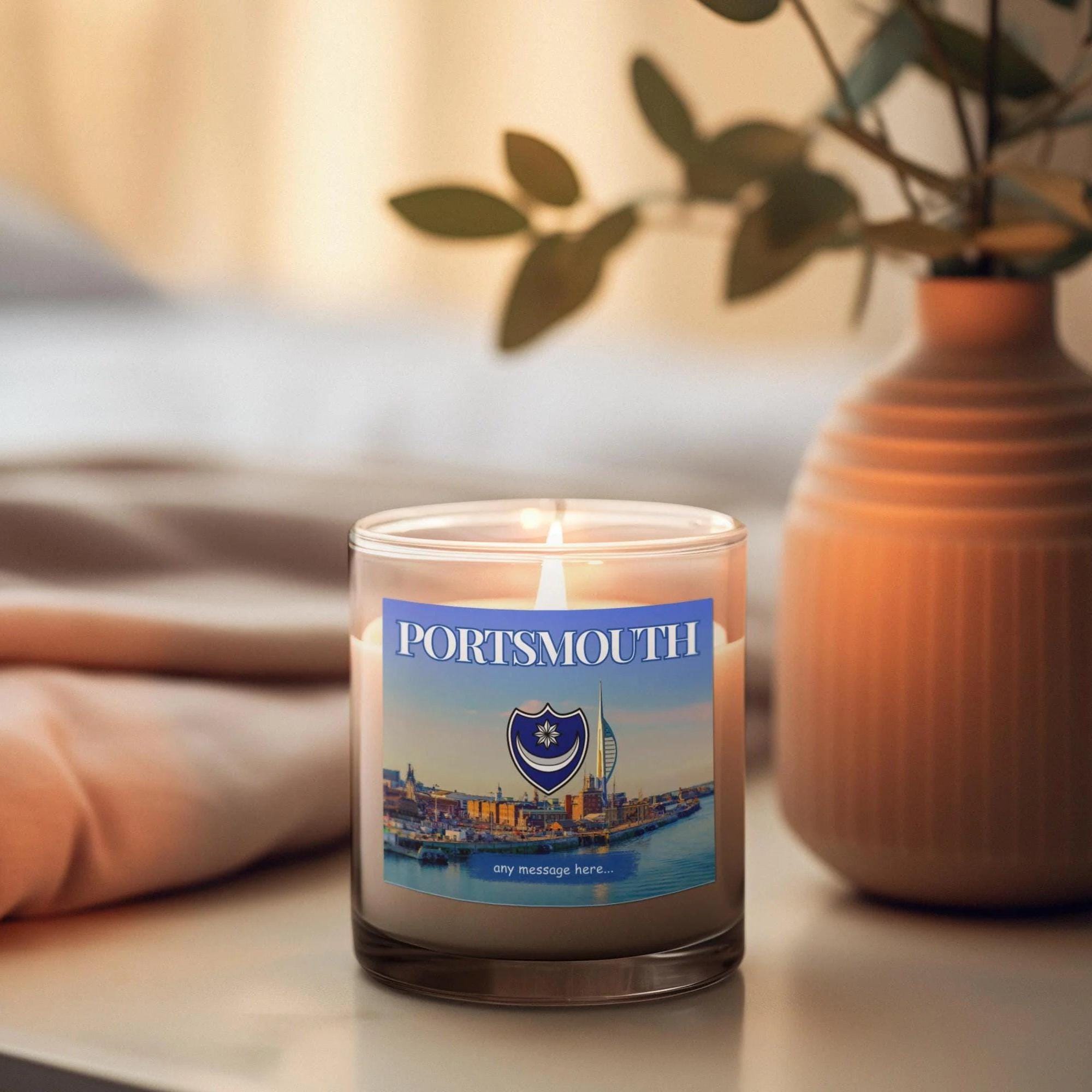 Portsmouth Personalised Candle | Portsmouth Gift | Portsmouth Home Decor | Portsmouth Message Candle Gift | Portsmouth Travel Candle Gift Etsy
