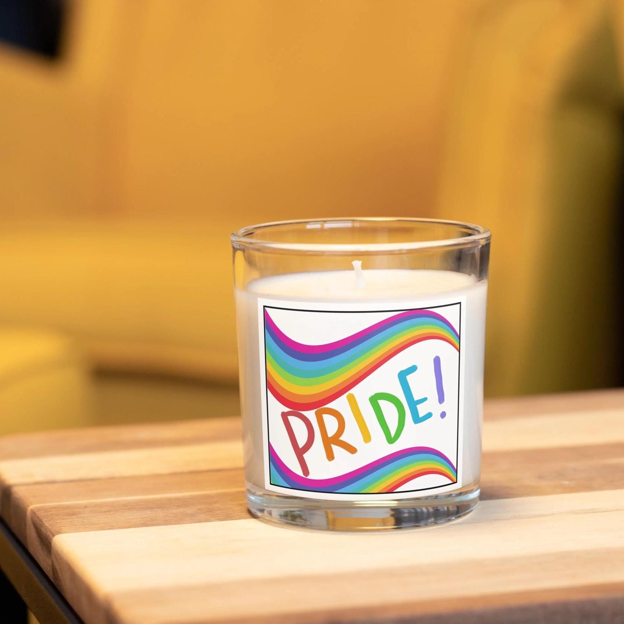 Pride Personalised Candle | LGBTQ Gifts | Gay Pride Gift | Pride Candle | Celebrate Pride | Pride Message Candle | Pride Month Gift | LGBTQ+ Etsy