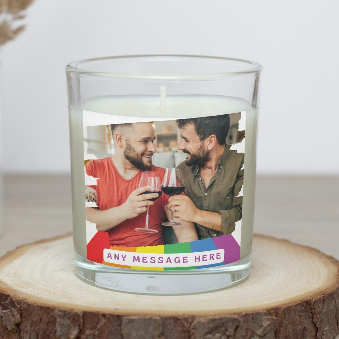 Gay Pride Photo Personalised Candle | Gay Relationship Gift | Gay Couples Gift | Gay Anniversary Gift | Gay Birthday Gift | Lesbian Couple Etsy