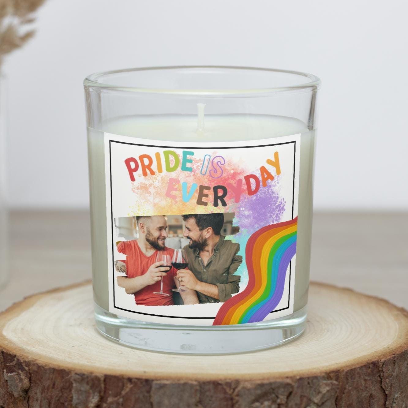 Pride Is Everyday Personalised Photo Candle | LGBTQ Gifts | Gay Photo Gifts | Pride Photo Gift | Gay Photo Gift | Celebrate Pride Photo Gift Etsy
