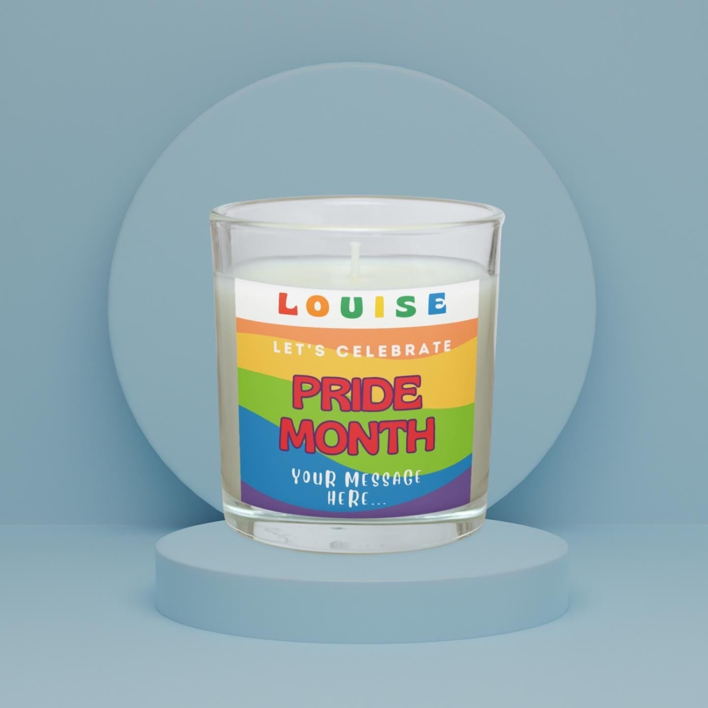 Let's Celebrate Pride Month Personalised Candle | LGBTQ Gift | Gay Pride Gift | Pride Month gift | Gay Pride Celebrations | Gay Pride Candle Etsy