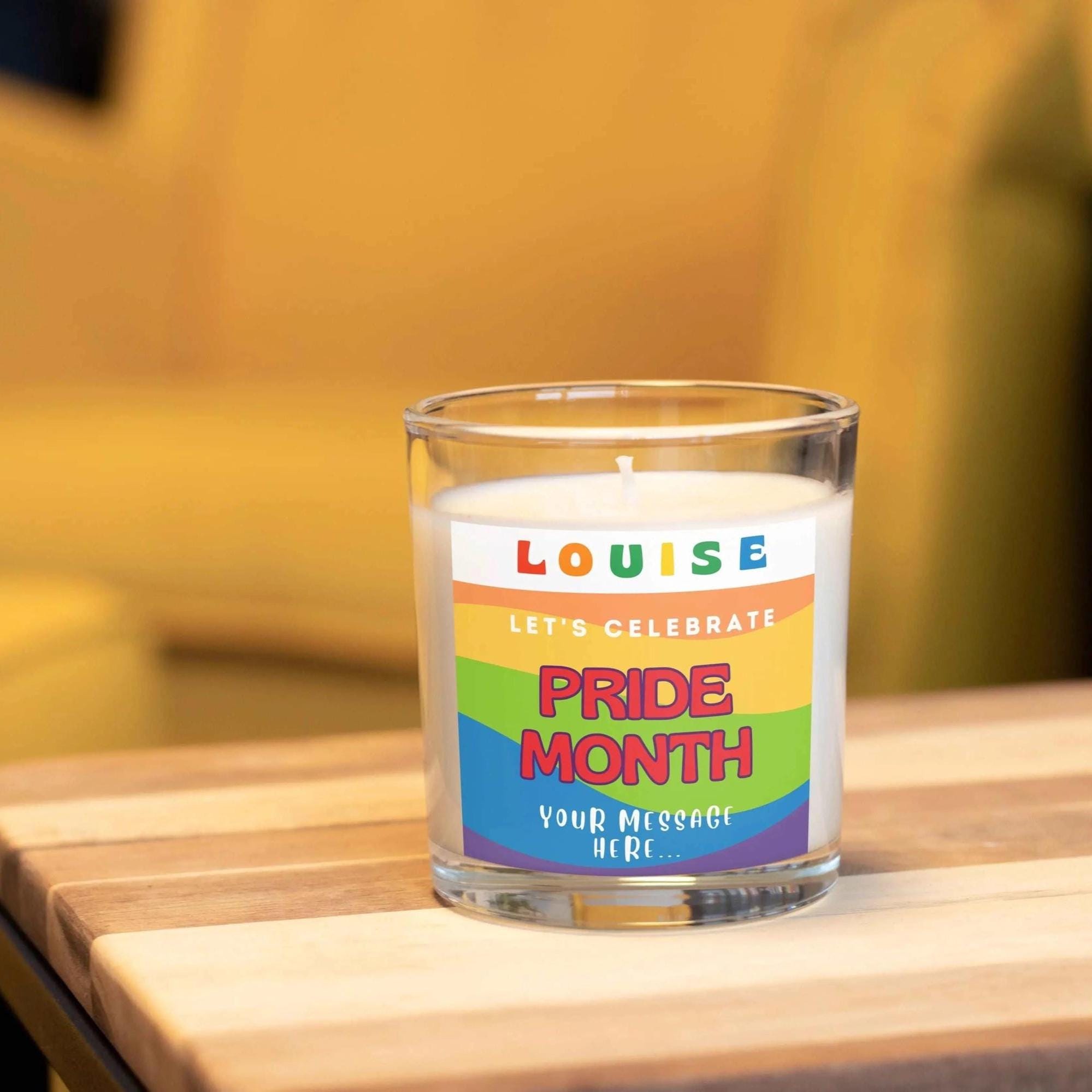 Let's Celebrate Pride Month Personalised Candle | LGBTQ Gift | Gay Pride Gift | Pride Month gift | Gay Pride Celebrations | Gay Pride Candle Etsy