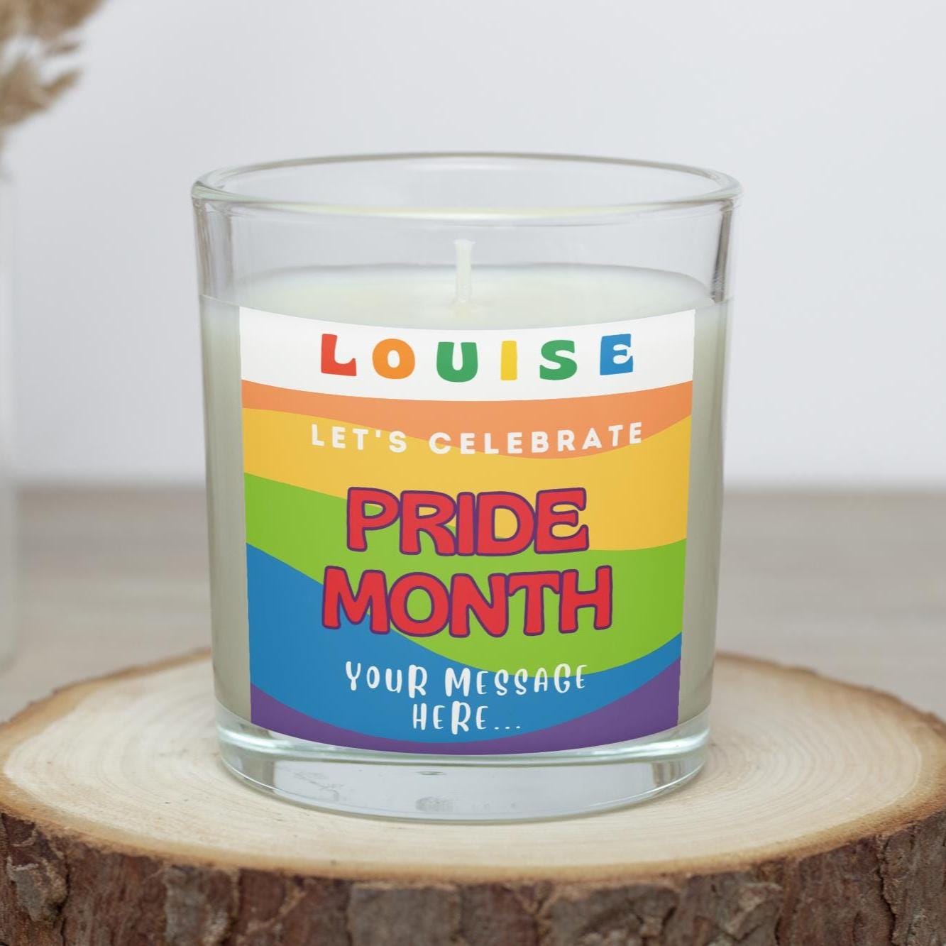 Let's Celebrate Pride Month Personalised Candle | LGBTQ Gift | Gay Pride Gift | Pride Month gift | Gay Pride Celebrations | Gay Pride Candle Etsy