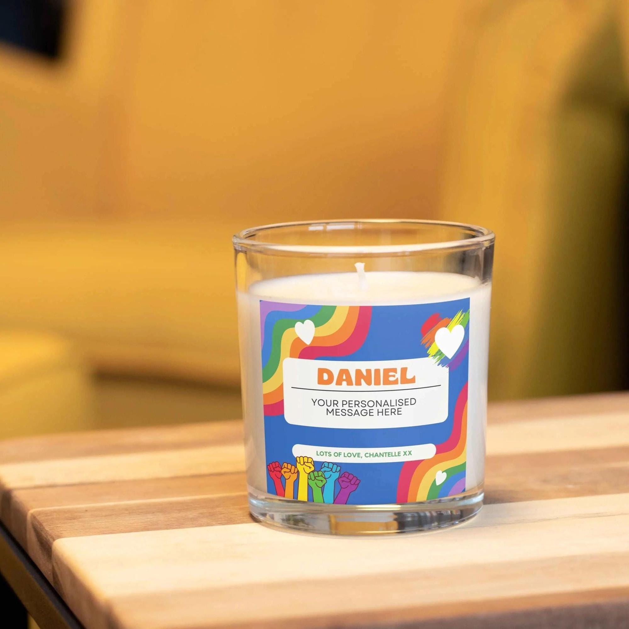 Gay Pride Name & Message Personalised Candle | LGBTQ Gifts | Gay Friend Gift | Personalised Message Gift | Coming Out Gift | Funny Gay Gift Etsy