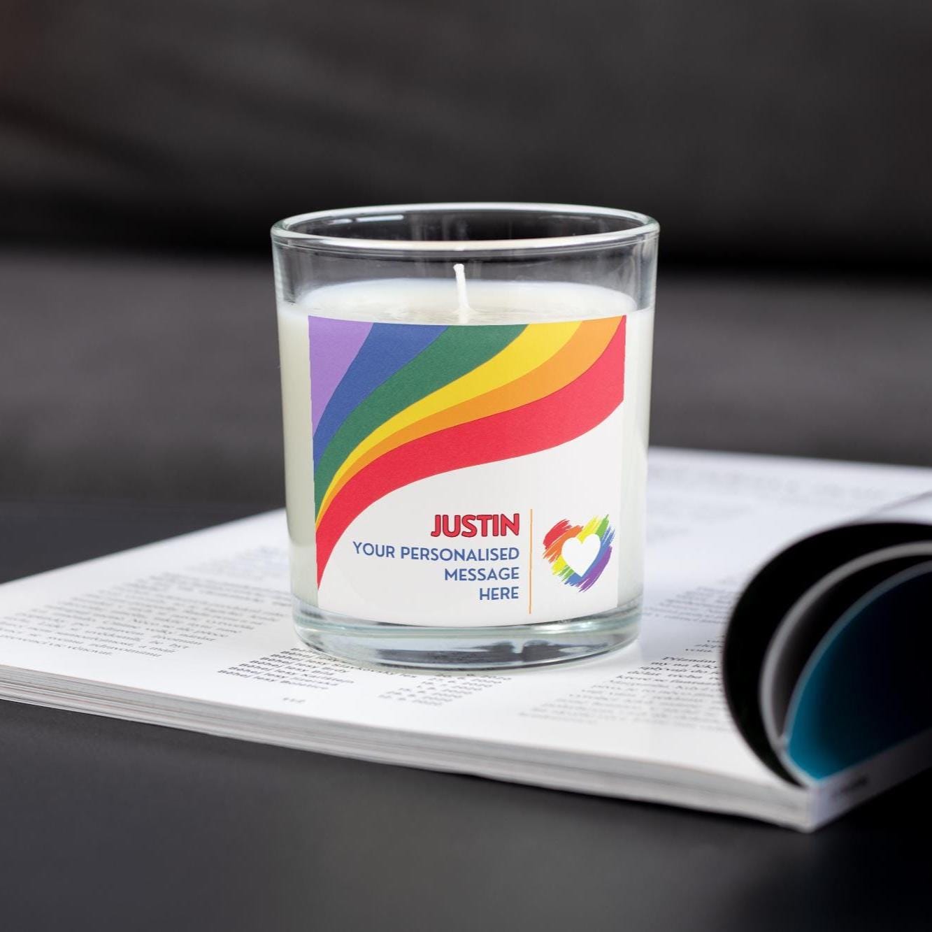 Love Is Love Personalised Photo Candle | LGBTQ Gifts | Gay Pride Photo Gift | Gay Relationship Gift | Personalised Photo and Message Gift Etsy