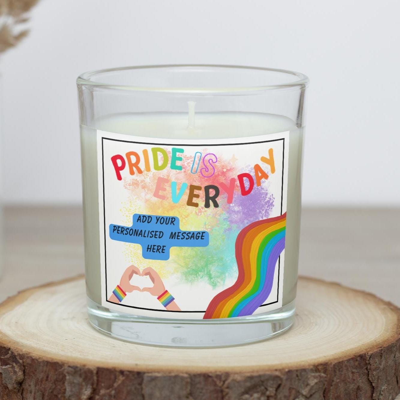 Pride Is Everyday Personalised Candle | LGBTQ Gifts | Gay Gift | Custom Message Gift | Celebrate Pride Gift | Personalised Gay Candle Gift Etsy
