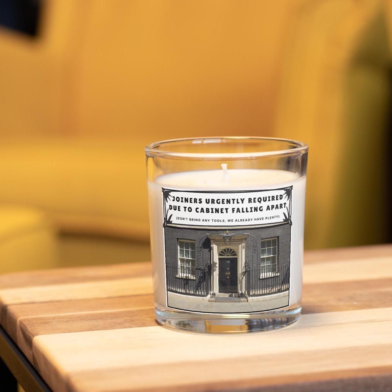 Funny Government Joke Candle | 10 Downing Street | Joke Politics Gift | Funny Joiner Gift | Funny Secret Santa Candle | Novelty Political Etsy