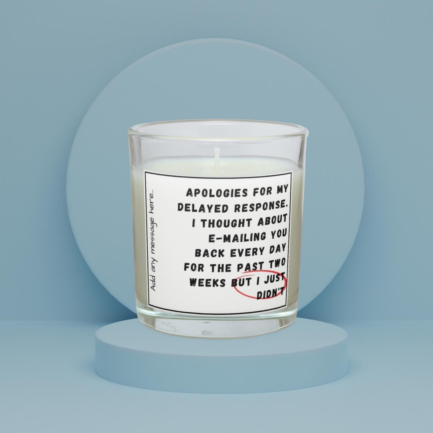 Funny Work Friend Candle | Delayed Email Response Joke | Novelty Office Candle | Funny Secret Santa Joke | Gift for Boss | Funny Colleagues Etsy