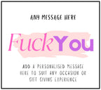 Funny Fuck You Personalised Candle | Joke Gift for Her | Funny Candle for Her | Secret Santa Gift for Her | Joke Fuck You Message Candle Etsy