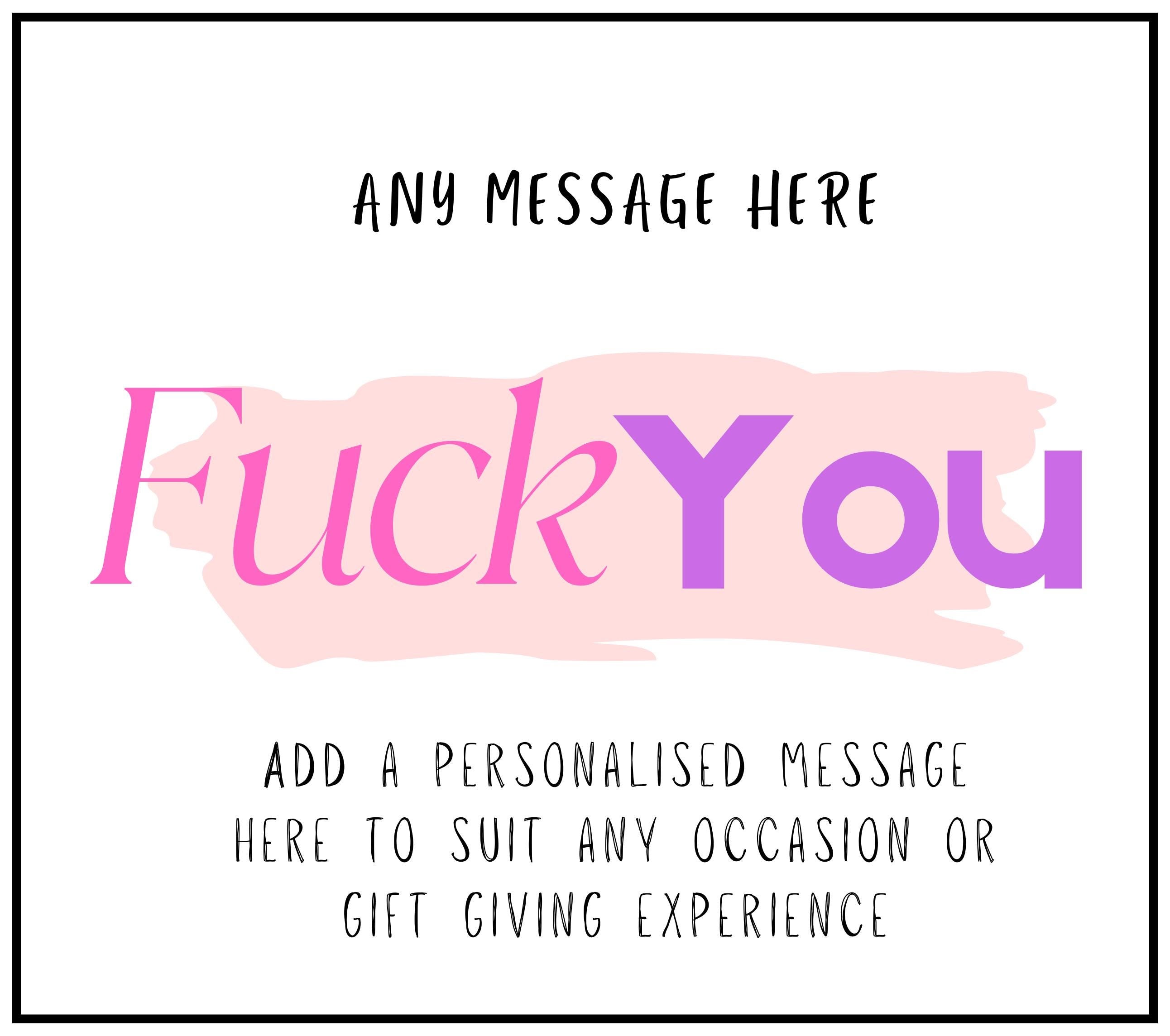 Funny Fuck You Personalised Candle | Joke Gift for Her | Funny Candle for Her | Secret Santa Gift for Her | Joke Fuck You Message Candle Etsy