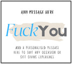 Funny Fuck You Personalised Candle | Joke Gift for Him | Funny Candle for Him | Secret Santa Gift for Him | Joke Fuck You Gift for Dad Etsy
