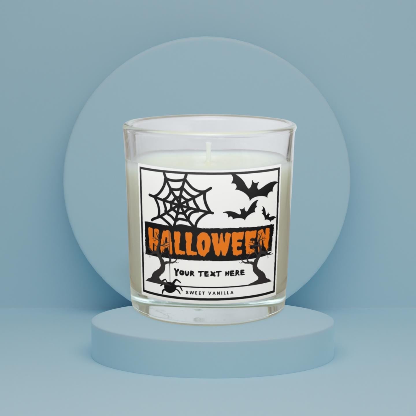 Halloween Personalised Candle | Halloween Decoration | Trick or Treat | Halloween Party | Personalised Halloween Message Candle | Halloween Etsy