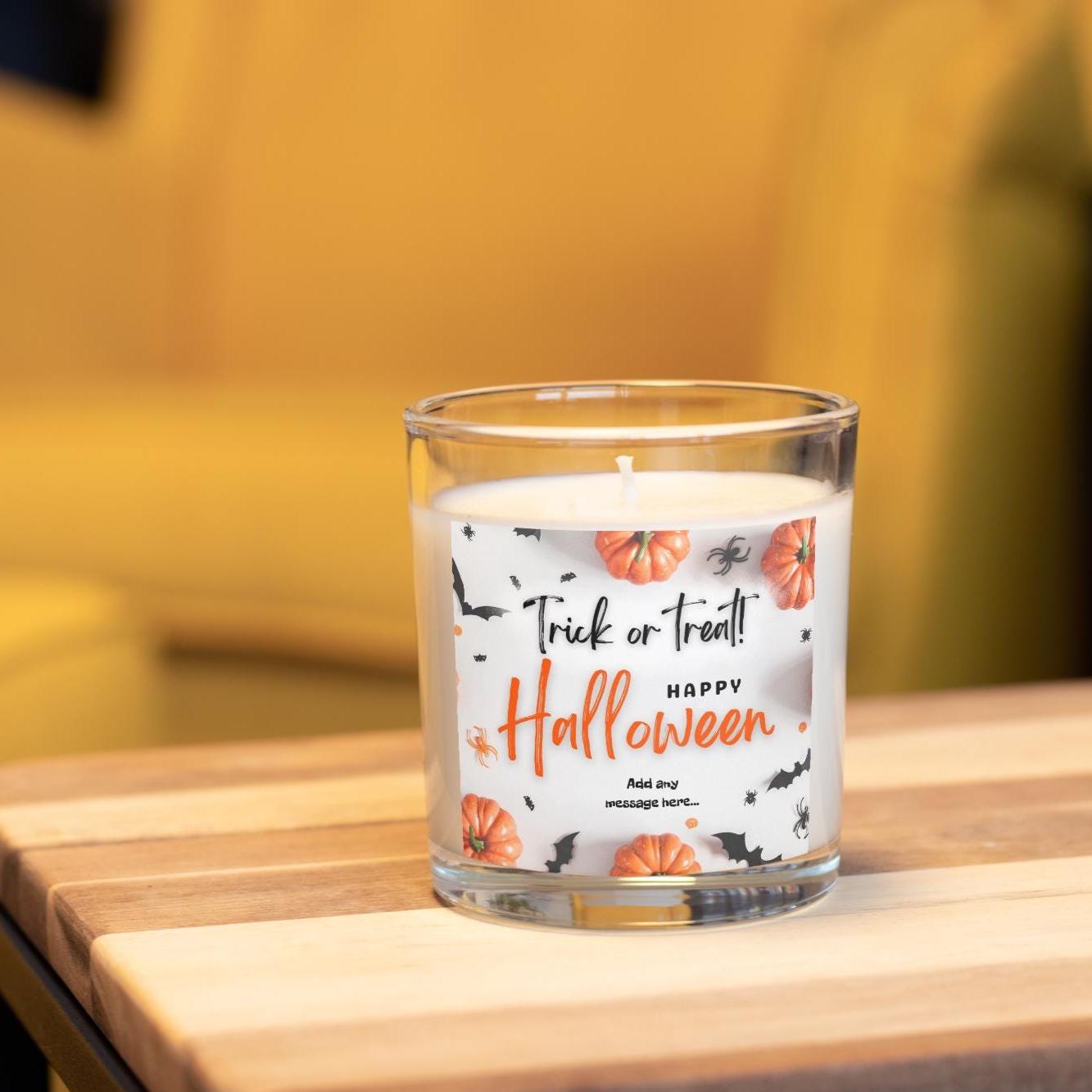 Trick or Treat Halloween Personalised Candle | Trick or Treat | Halloween Gifts | Halloween Party | Trick Or Treat Party | Happy Halloween Etsy