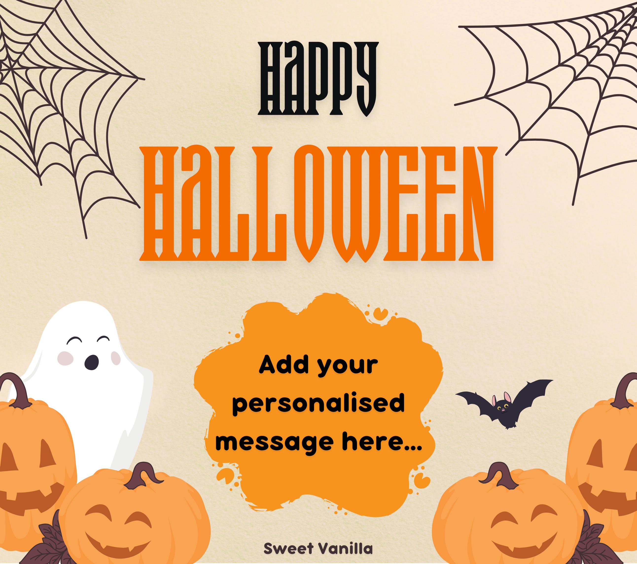 Halloween Message Personalised Candle | Halloween Decoration | Trick or Treat | Halloween Decorations | Happy Halloween Party | Custom Gift Etsy