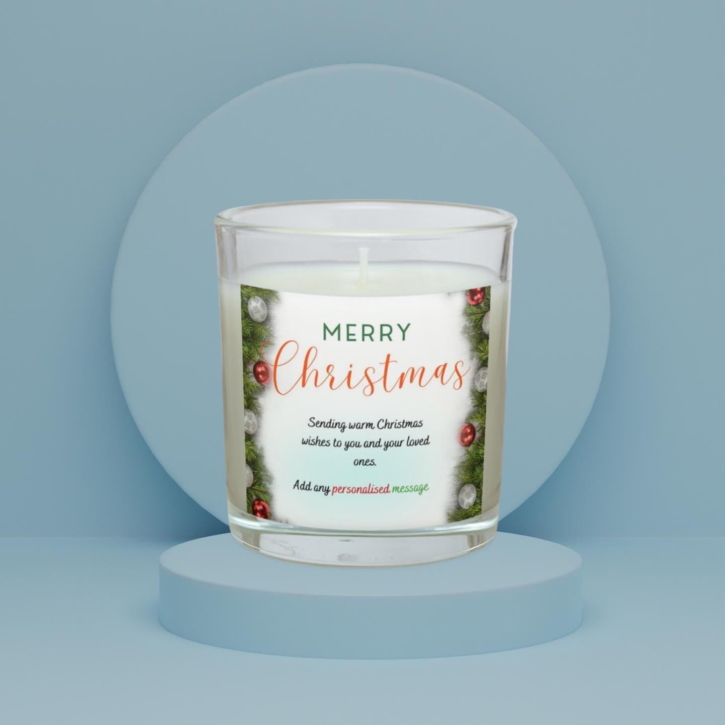 Merry Christmas Message Candle | Personalised Candle | Personalised Christmas Message Gift | Secret Santa Gift | Name and Message Candle Etsy