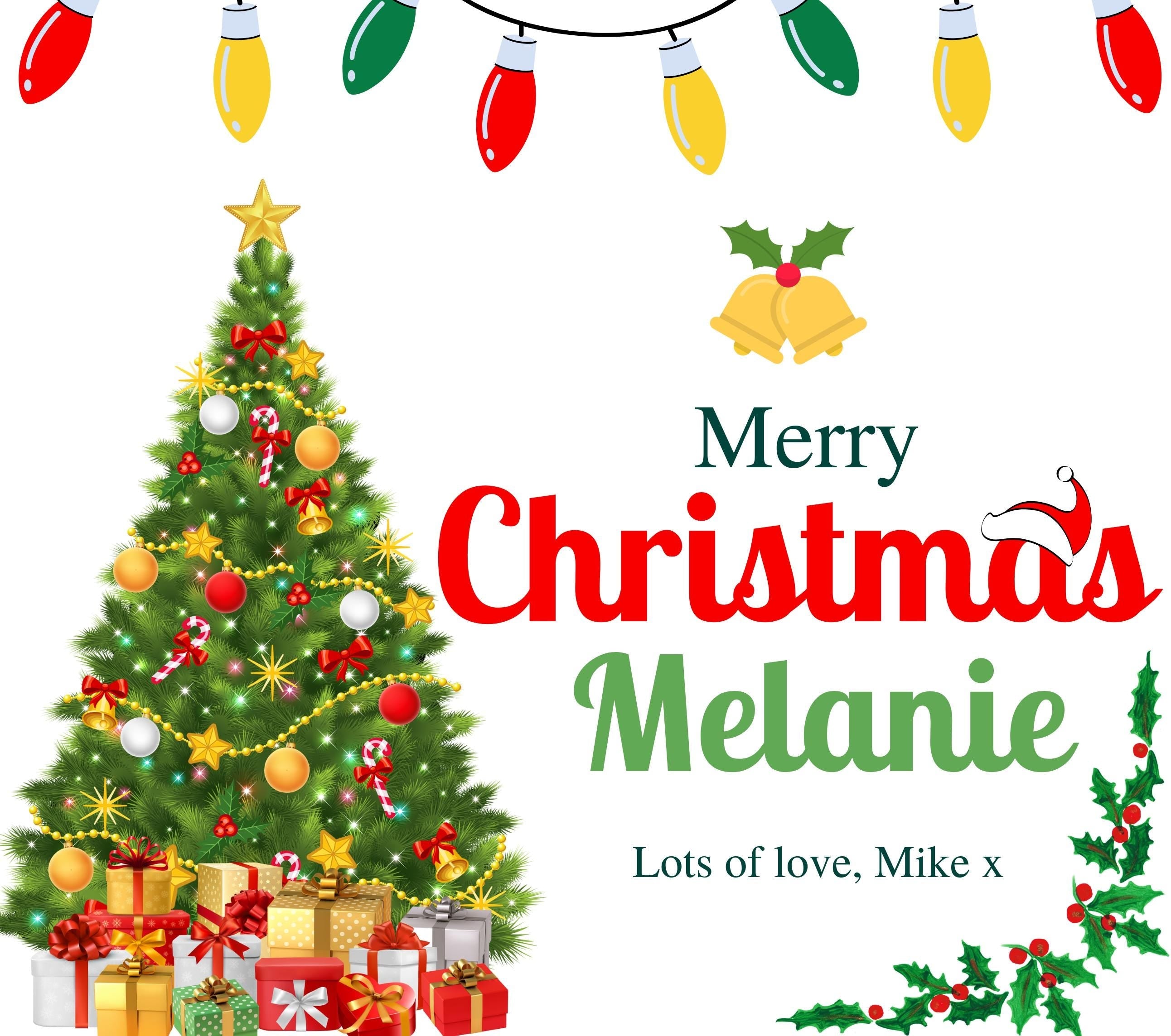 Merry Christmas Personalised Candle | Festive Name And Message Gift | Christmas Name Candle | Gift for Christmas | Secret Santa Message Gift Etsy