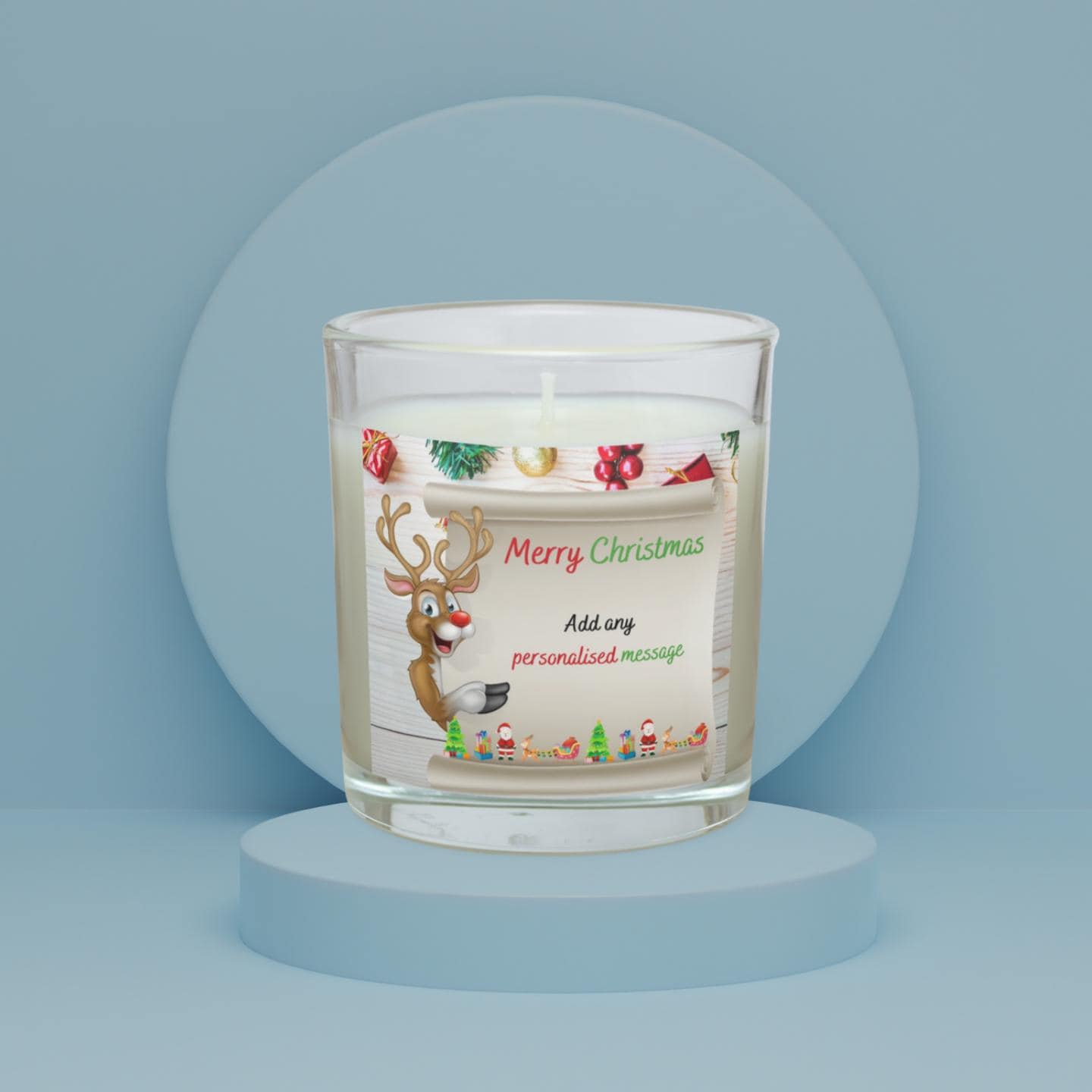 Reindeer Christmas Message Personalised Candle | Christmas Gift | Festive Reindeer Message | Personalised Message | Christmas Gift Message Etsy