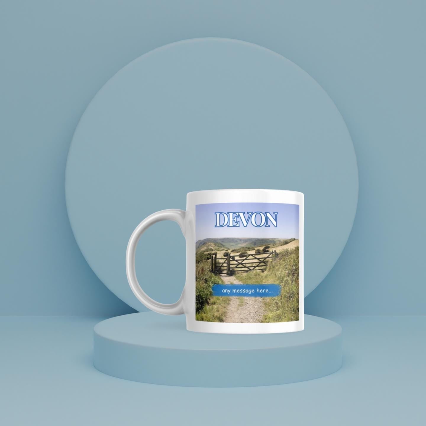 Personalised Devon Mug | Custom Scenic Coffee Cup | Devon Gift | Countryside Mug | Custom Message Mug | UK Souvenir | Gift for Him Her Etsy