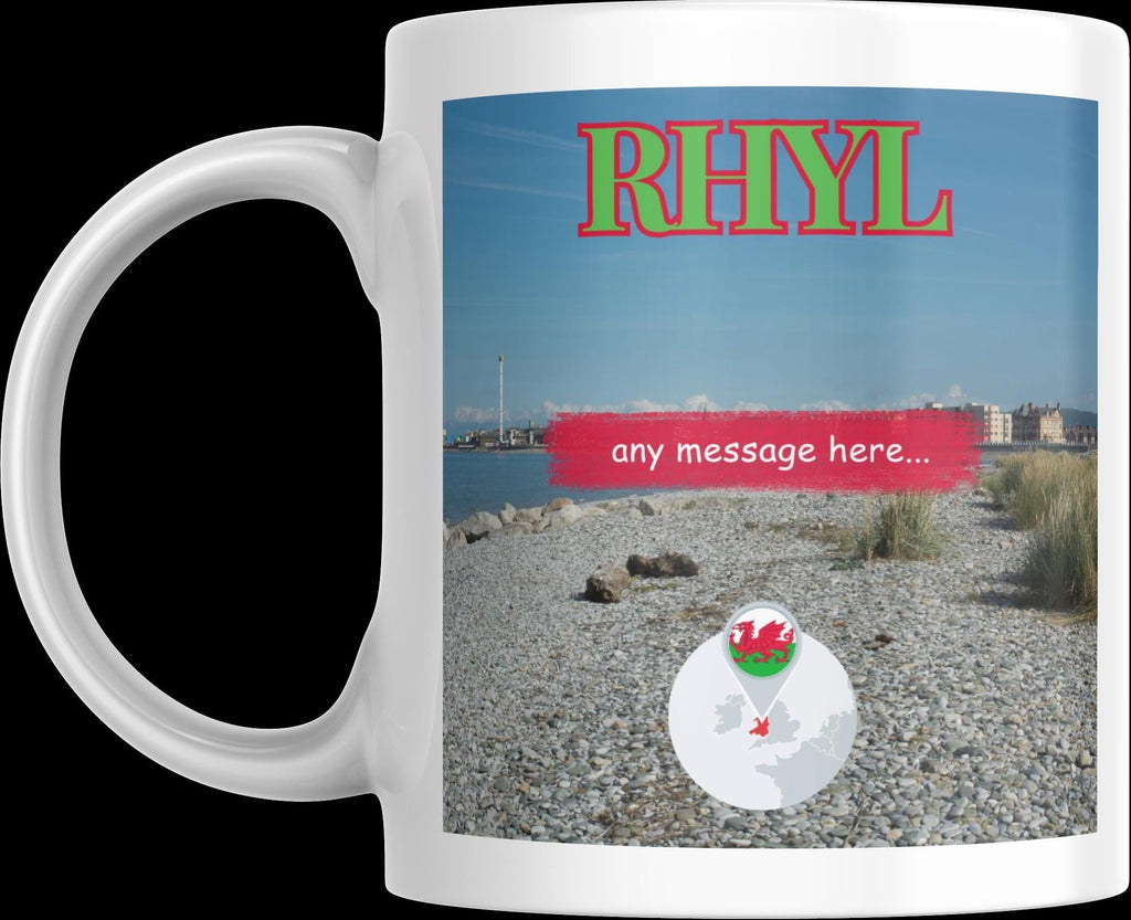 Personalised Rhyl Mug | Custom Seaside Gift | Rhyl Beach Mug | Wales Souvenir | Coastal Coffee Cup | Gift for Him or Her Etsy