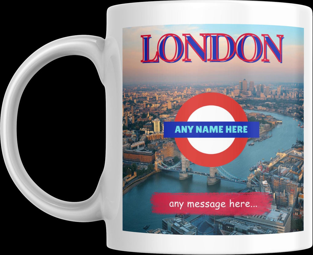 Personalised London Mug | Custom City Gift | London Underground Style | Tower Bridge Coffee Cup | UK Souvenir | Gift for Him or Her Etsy