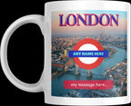 Personalised London Mug | Custom City Gift | London Underground Style | Tower Bridge Coffee Cup | UK Souvenir | Gift for Him or Her Etsy