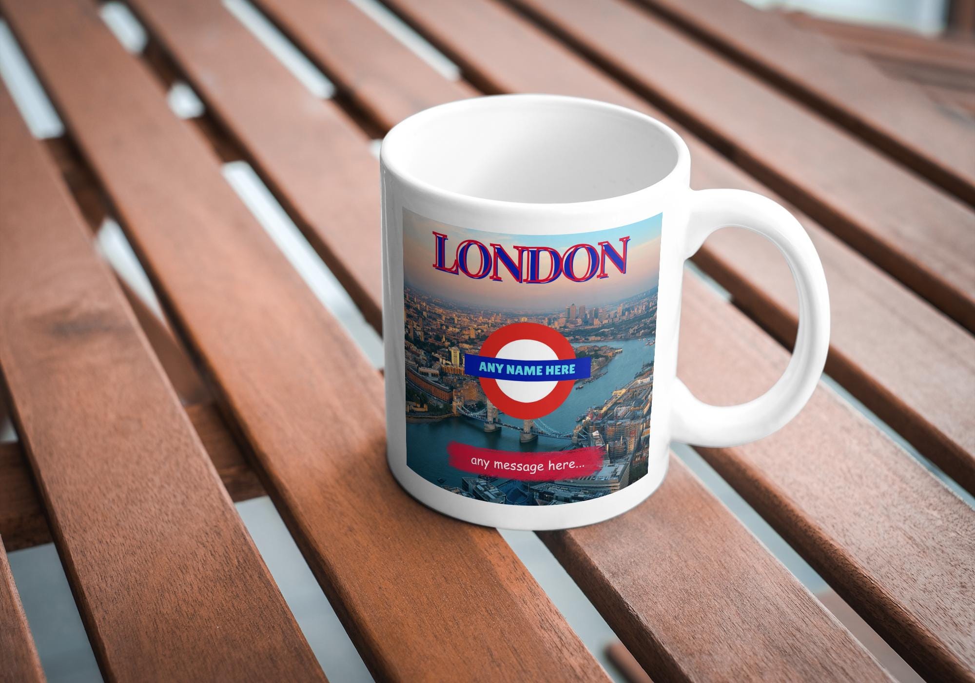 Personalised London Mug | Custom City Gift | London Underground Style | Tower Bridge Coffee Cup | UK Souvenir | Gift for Him or Her Etsy