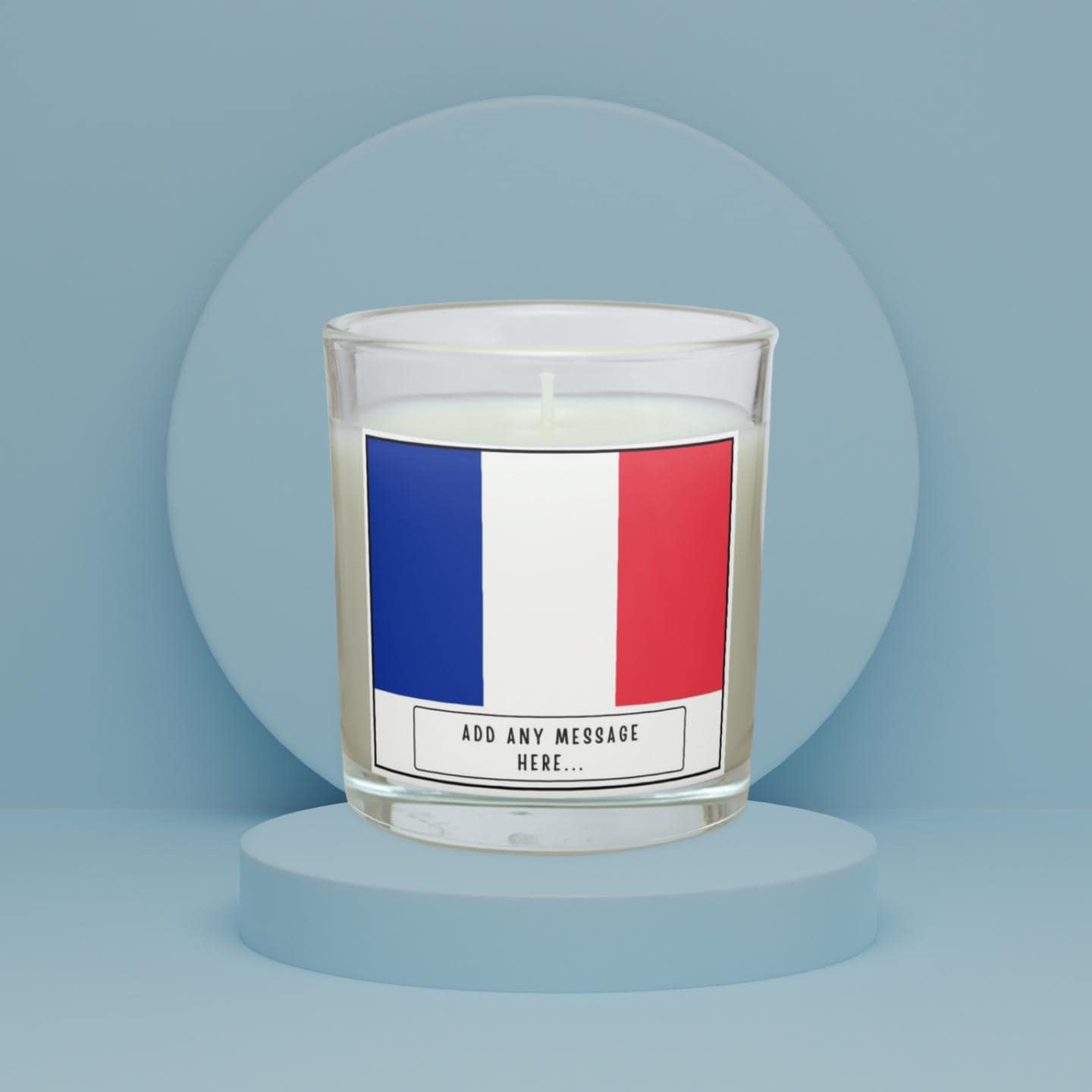 France Personalised Candle | Flag of France Gift | French Message Gift | French Friend Gift | French Flag Message Candle | Expat in France Etsy