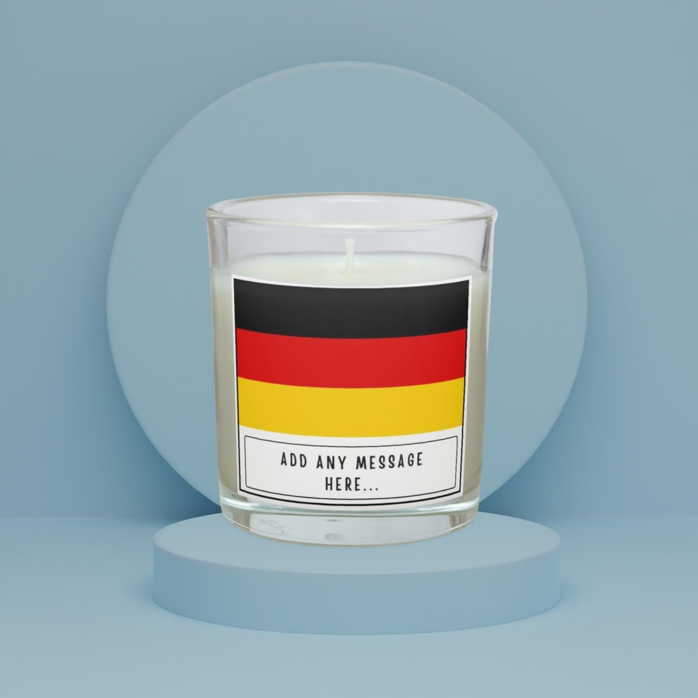 Germany Personalised Candle | German Flag Gift | German Message Gift | Germany Décor | Gift for German Friend | German Culture | German Gift Etsy