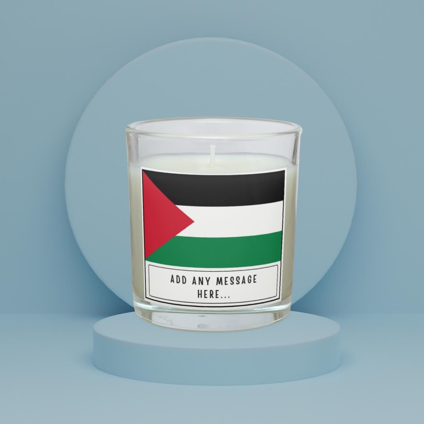 Palestine Candle | Flag of Palestine Gift | Palestine Message Candle | Palestine Home Décor | Missing Palestine | Palestine Cultural Candle Etsy
