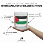 Palestine Candle | Flag of Palestine Gift | Palestine Message Candle | Palestine Home Décor | Missing Palestine | Palestine Cultural Candle Etsy