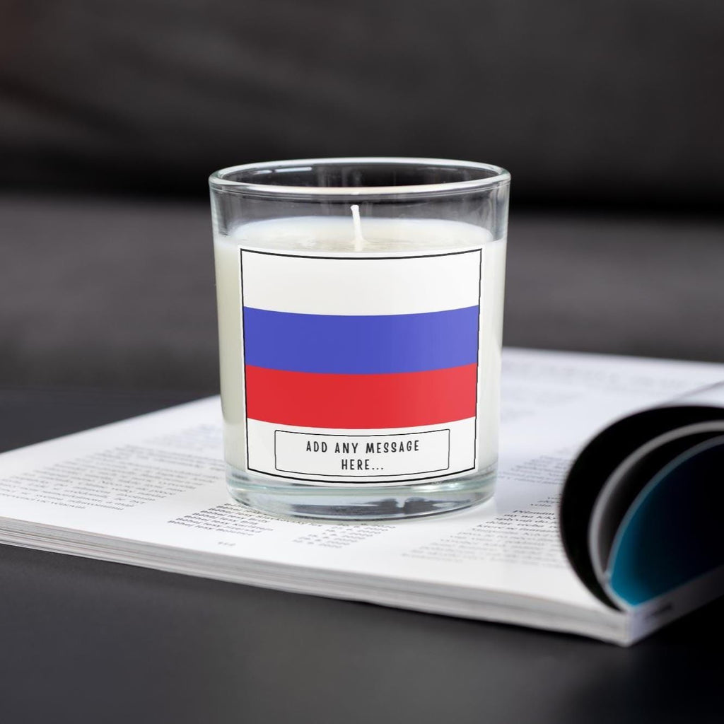 Russia Personalised Candle | Flag of Russia Gift | Russia Message Candle | Russian Gifts | Russian Culture | Missing Russia | Russia Décor Etsy