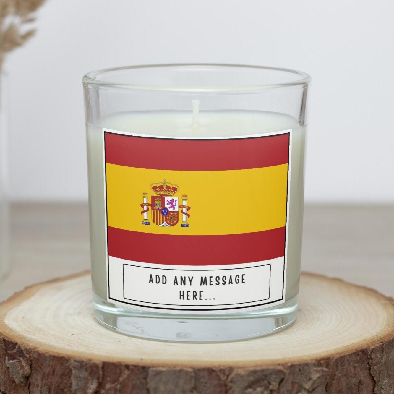 Spain Personalised Candle | Flag of Spain | Spanish Candle Gift | Spain Lover Gift | Spanish Message | Spain Birthday | Spanish Culture Gift Etsy