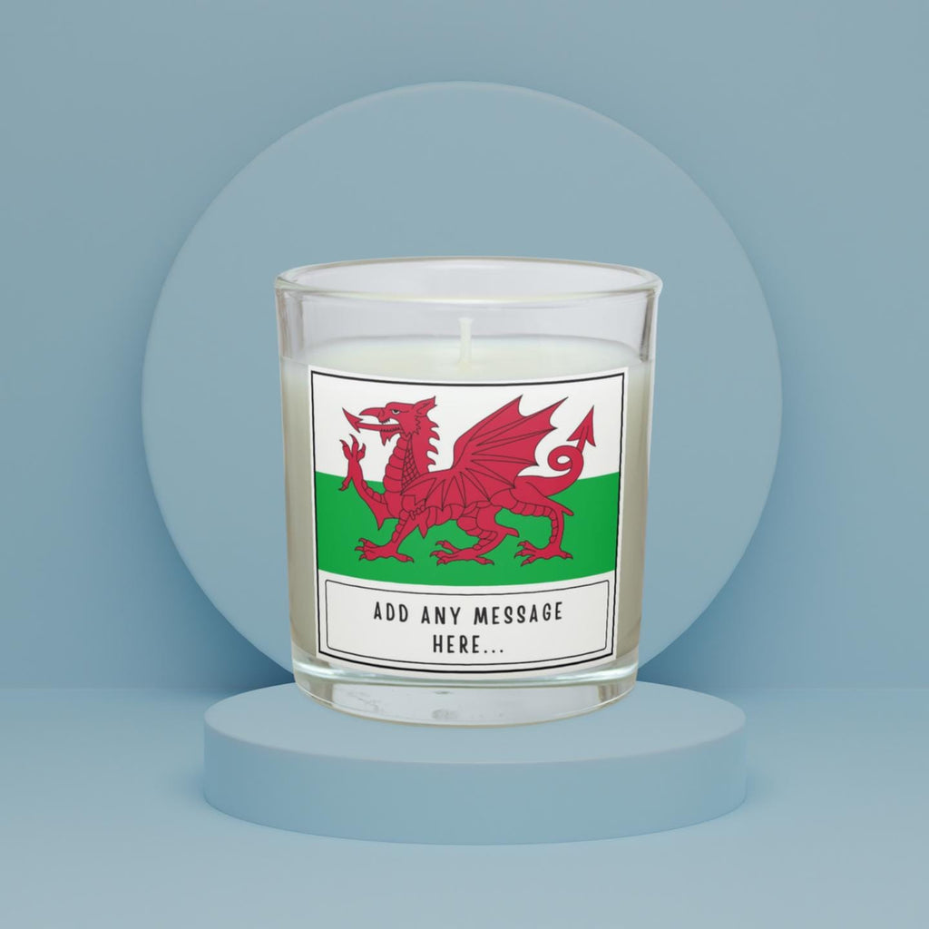 Wales Personalised Candle | Flag of Wales | Gift for Welsh | St David's Day | Funny Wales Gift | Welsh Flag patriotic | Wales Flag Message Etsy