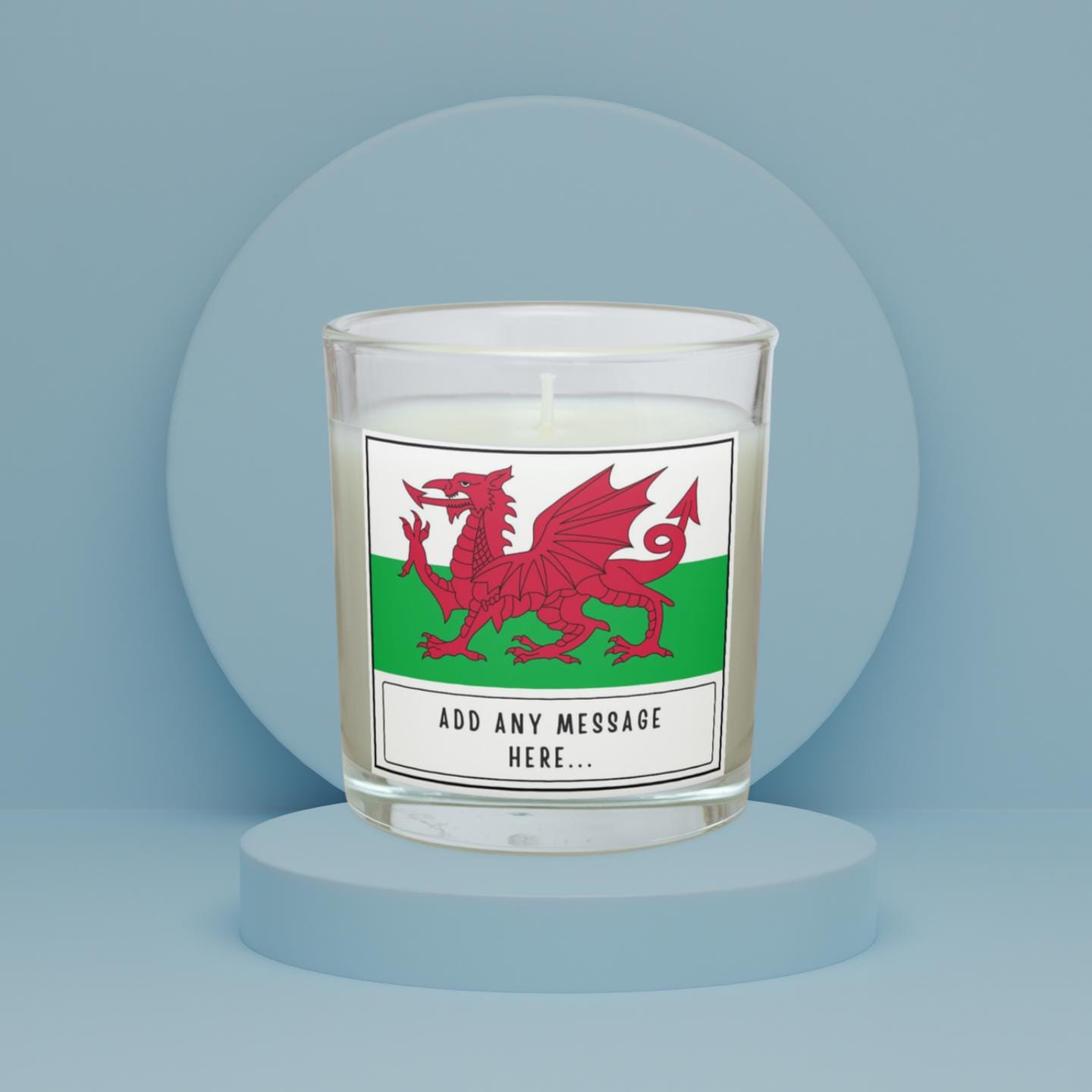 Wales Personalised Candle | Flag of Wales | Gift for Welsh | St David's Day | Funny Wales Gift | Welsh Flag patriotic | Wales Flag Message Etsy