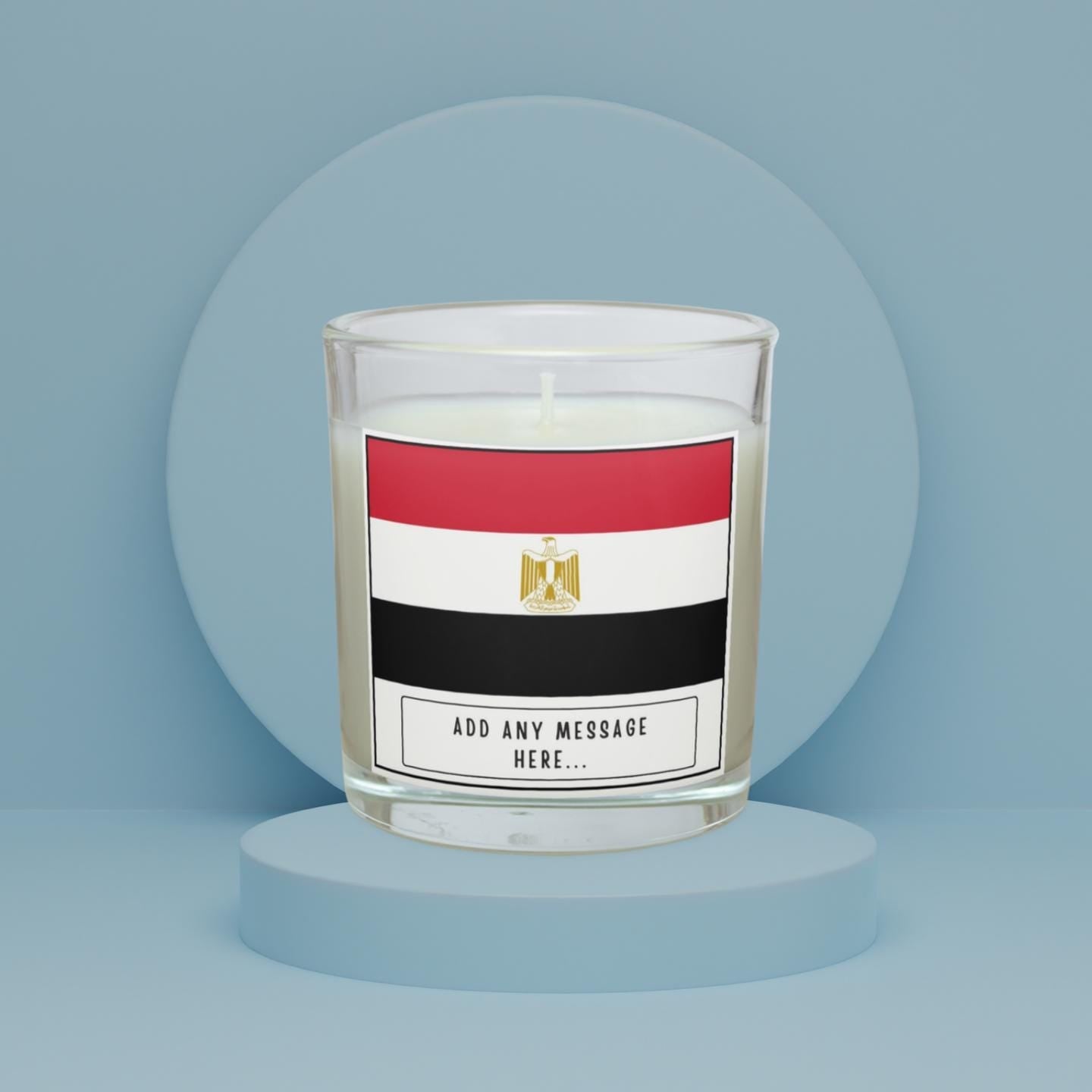 Egypt Personalised Candle | Flag of Egypt Gift | Gift for Egyptian | Egypt Message Candle | Egypt Home Décor | Patriotic Egypt Candle Gift Etsy