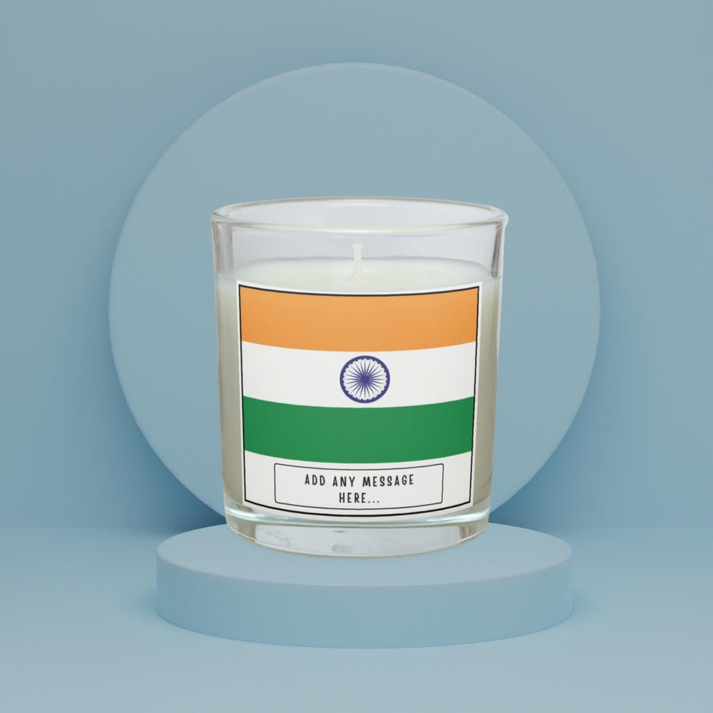 India Personalised Candle | Flag of India | Gift for Indian | India Message Gift | Diwali Candle | Holi Candle | Indian Home Decor | India Etsy