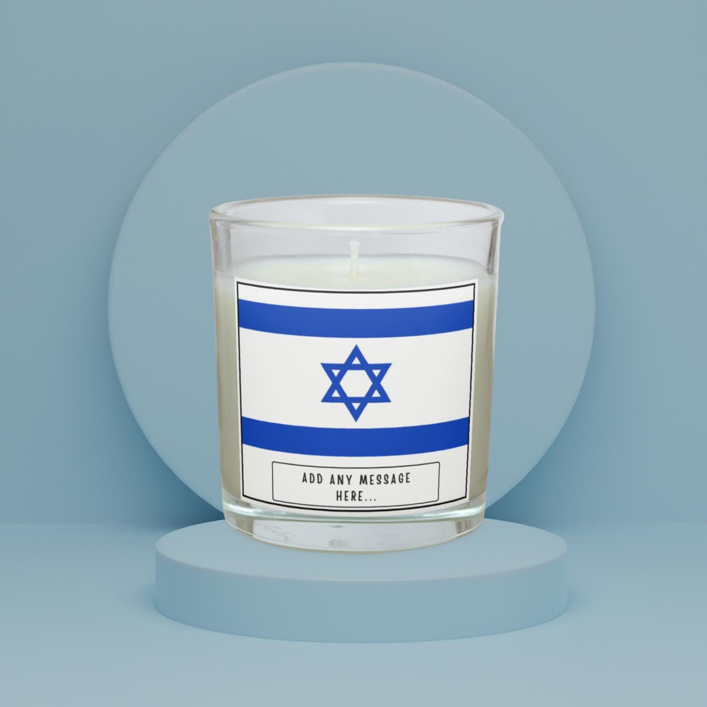 Israel Personalised Candle | Flag of Israel | Gift for Jewish Person | Israeli Home Décor | Israel Message Gift | Israel Culture Candle Gift Etsy