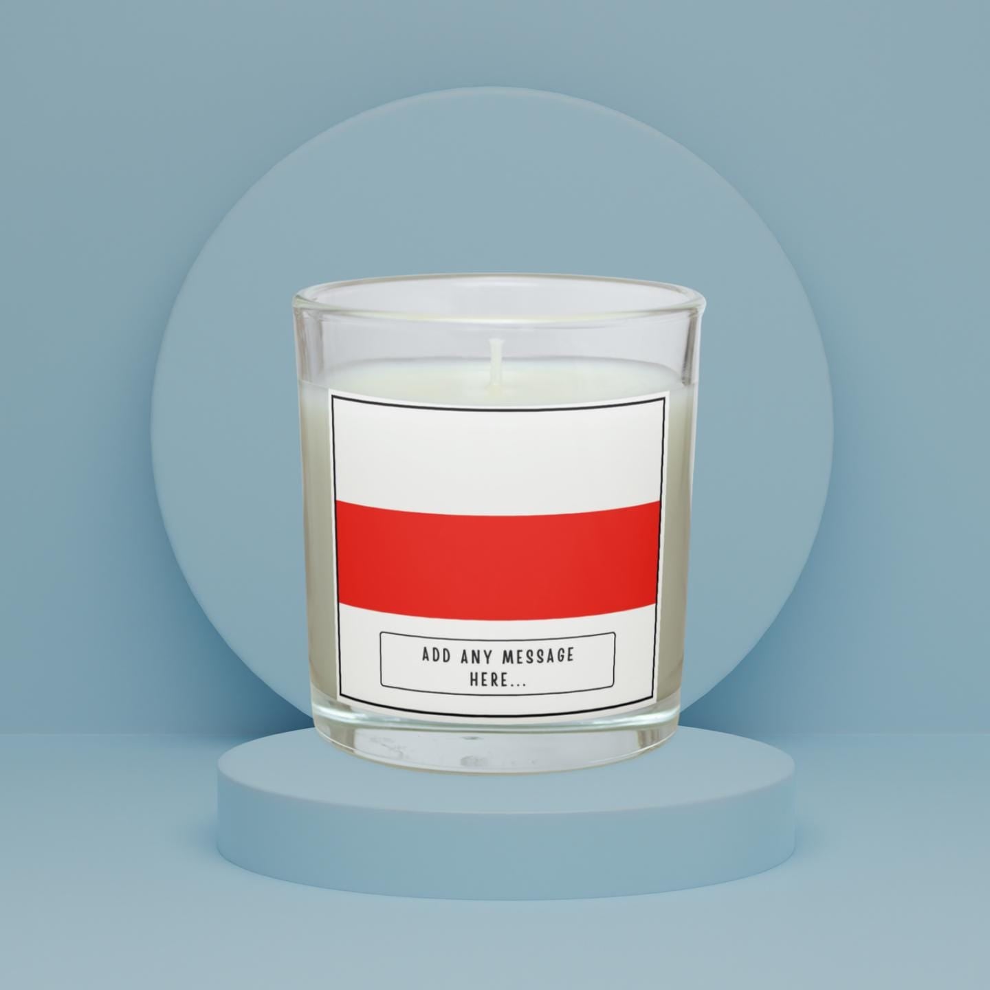 Poland Personalised Candle | Flag of Poland | Gift for Polish | Poland Message Gift | Custom Polish Gift | Polish Flag Message Candle Gift Etsy