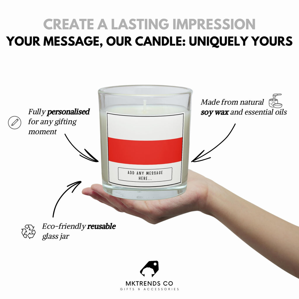 Poland Personalised Candle | Flag of Poland | Gift for Polish | Poland Message Gift | Custom Polish Gift | Polish Flag Message Candle Gift Etsy
