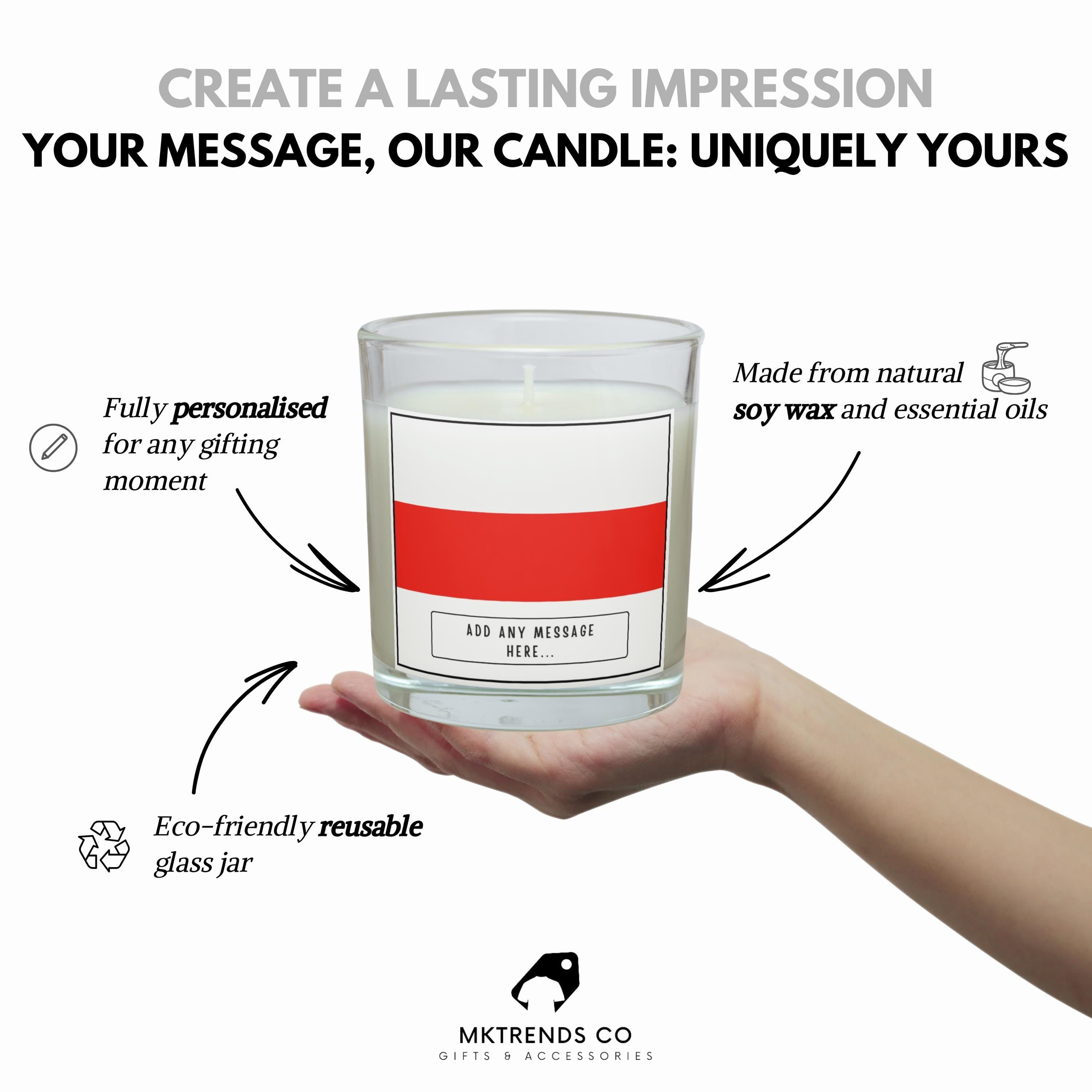 Poland Personalised Candle | Flag of Poland | Gift for Polish | Poland Message Gift | Custom Polish Gift | Polish Flag Message Candle Gift Etsy