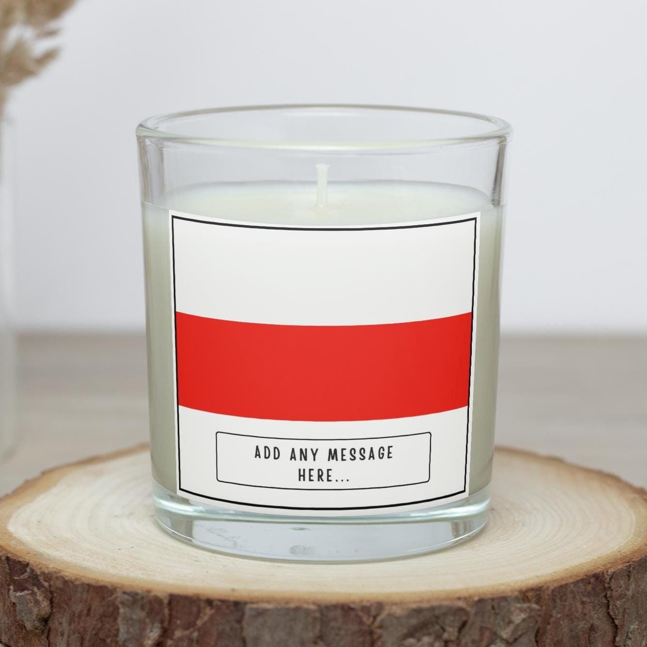 Poland Personalised Candle | Flag of Poland | Gift for Polish | Poland Message Gift | Custom Polish Gift | Polish Flag Message Candle Gift Etsy