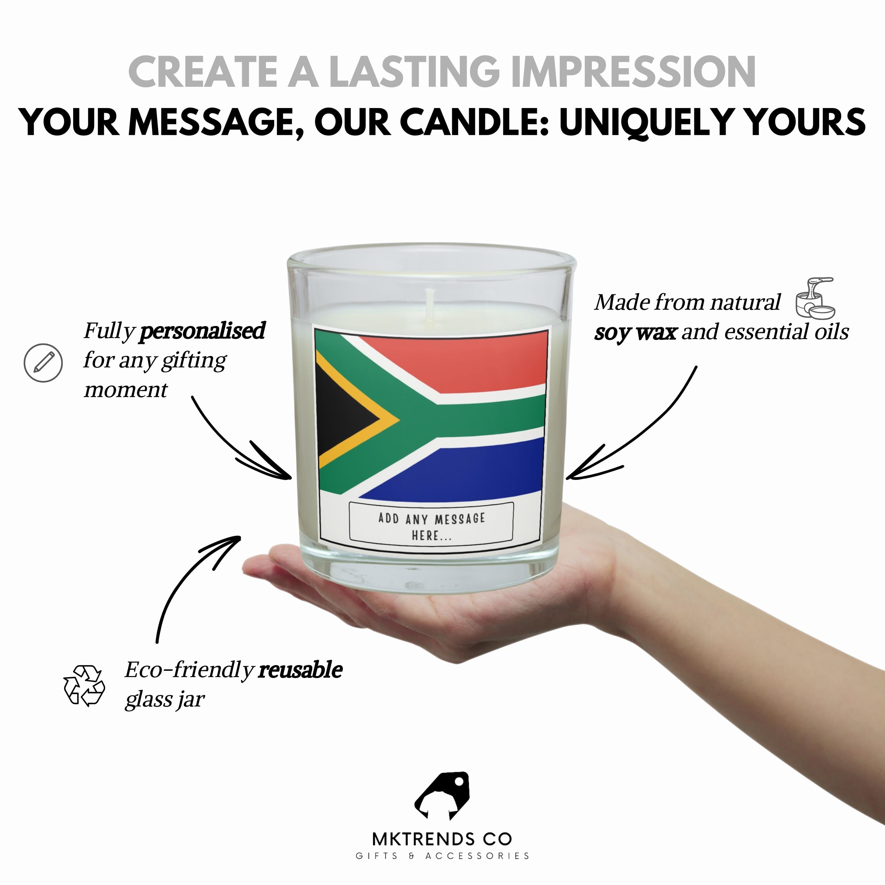 South Africa Personalised Candle | Flag of South Africa | Gift for South African | South Africa Home Décor | South Africa Custom Candle Gift Etsy