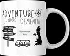 Adventure Before Dementia Mug | Personalised Motorhome Gift | Caravan Coffee Cup | Vanlife Present | UK Travel Mug | Funny Touring Gift Etsy