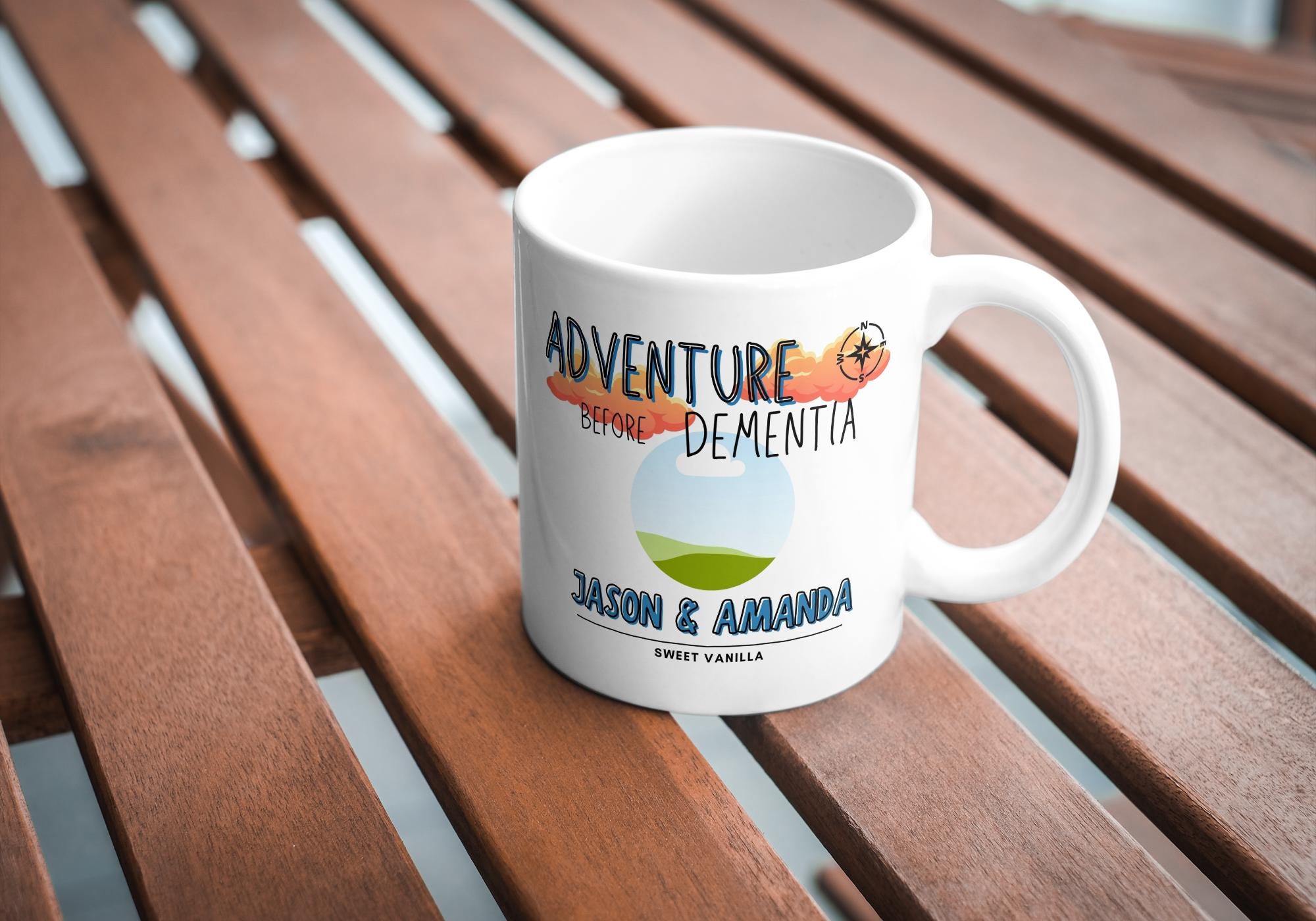 Personalised Adventure Before Dementia Mug | Custom Photo Motorhome Gift | Campervan Coffee Cup | Funny Vanlife Present Etsy