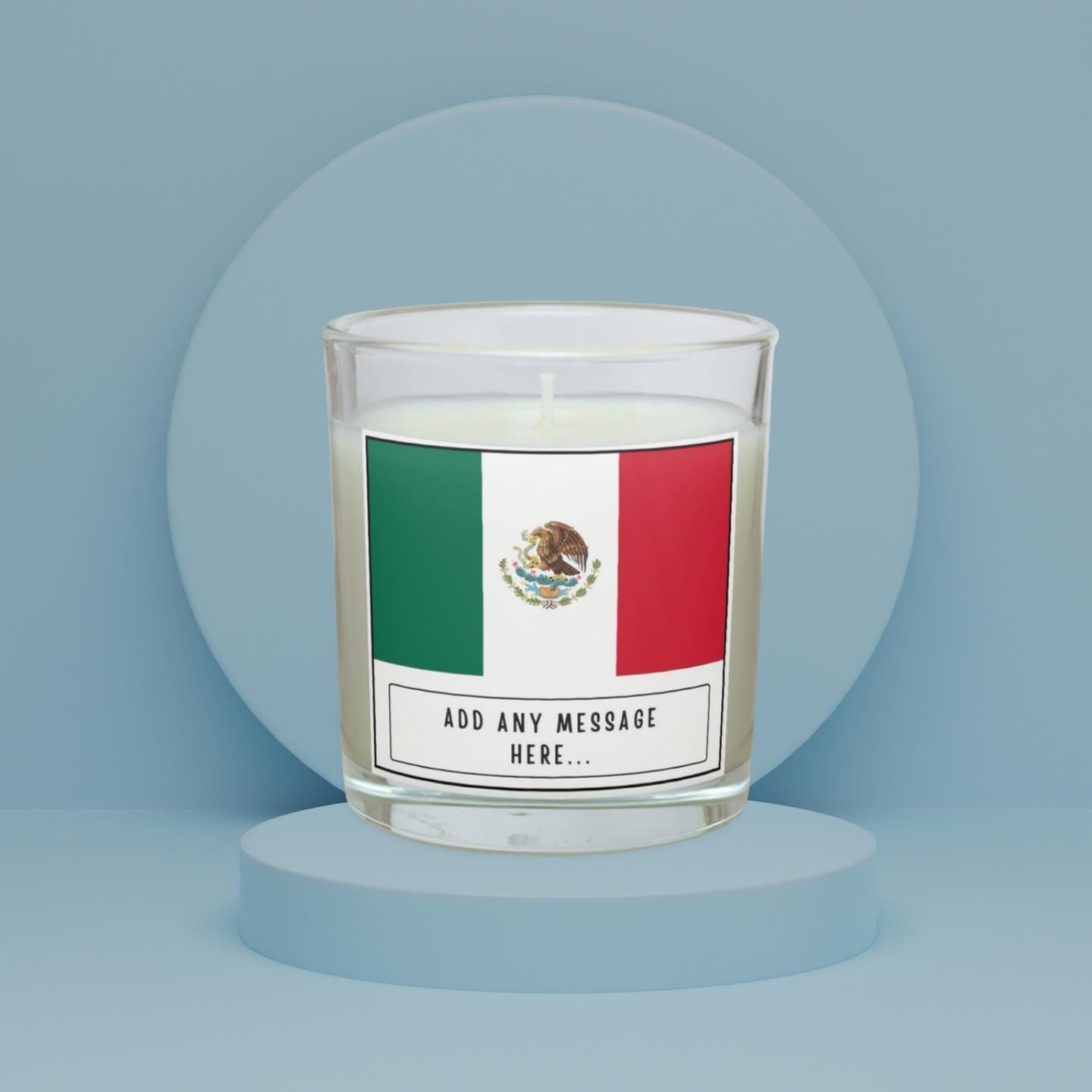 Mexico Personalised Candle | Mexican Flag | Custom Message Mexican Gift | Mexico Heritage Gift | Mexican Home Décor | Mexico Culture Candle Etsy