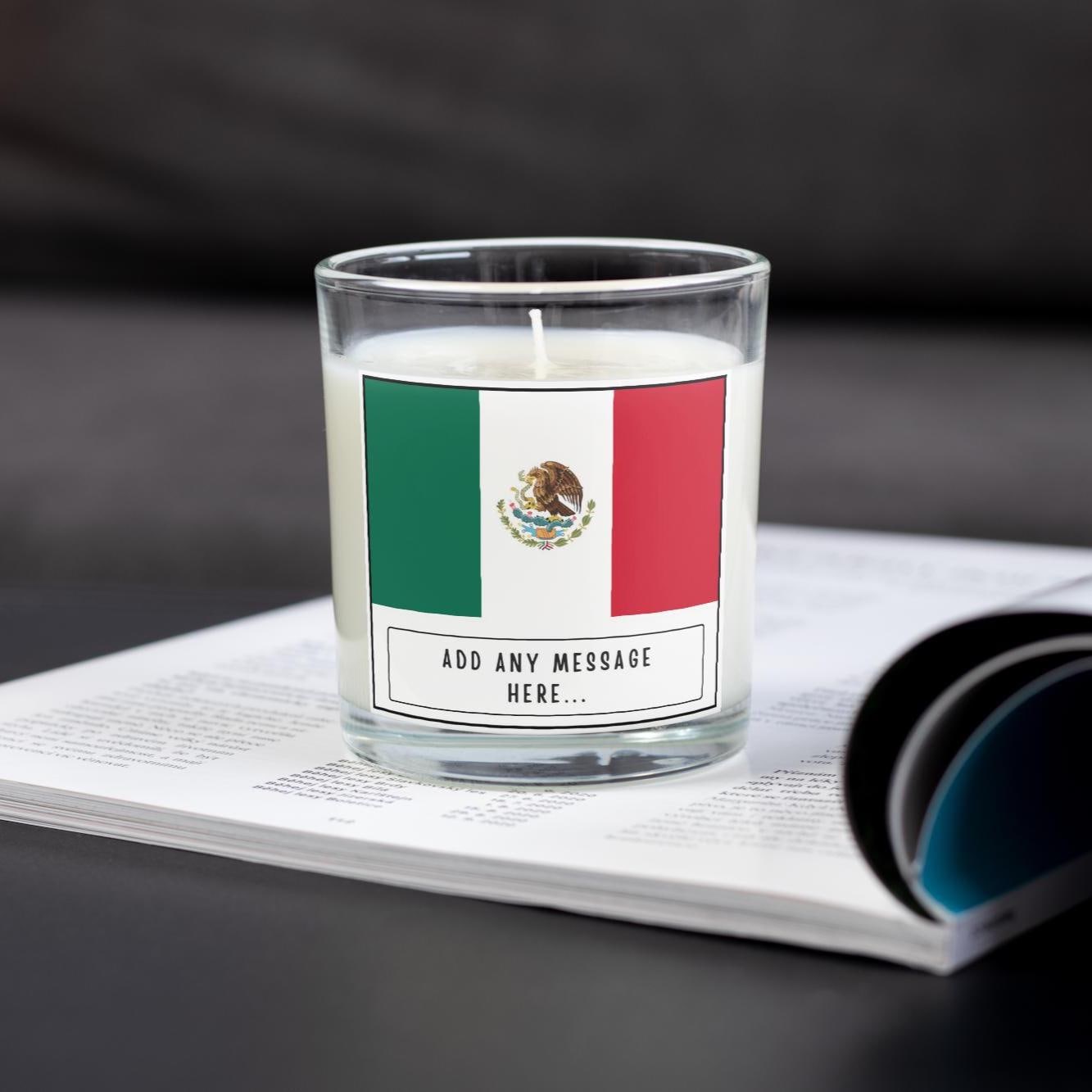Mexico Personalised Candle | Mexican Flag | Custom Message Mexican Gift | Mexico Heritage Gift | Mexican Home Décor | Mexico Culture Candle Etsy