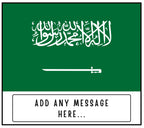 Saudi Arabia Personalised Candle | Flag of Saudi Arabia | Arabic Gift | Saudi Culture Candle | Custom Saudi Arabia Message Gift | Eid Gifts Etsy