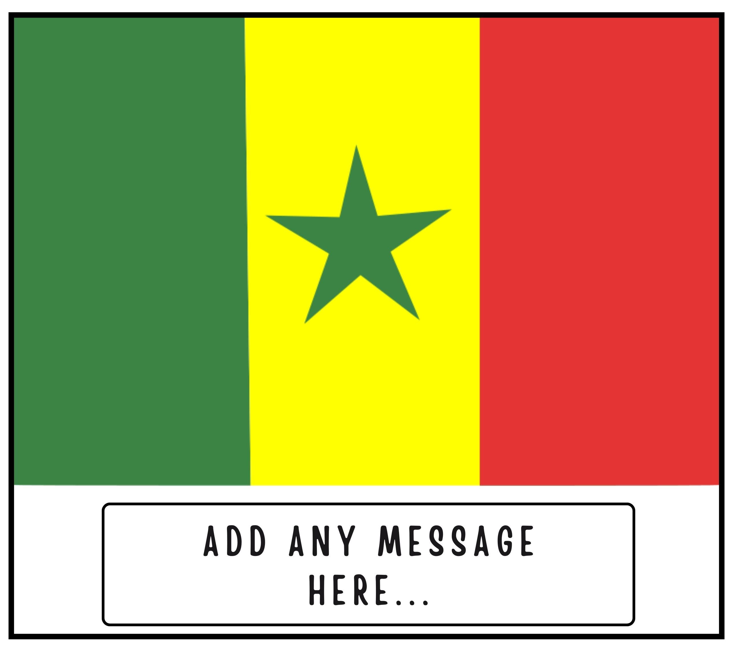 Senegal Personalised Candle | Flag of Senegal | Gift for Senegalese Friend | Senegal Home Décor | Custom Senegal Gift | Personalised Message Etsy
