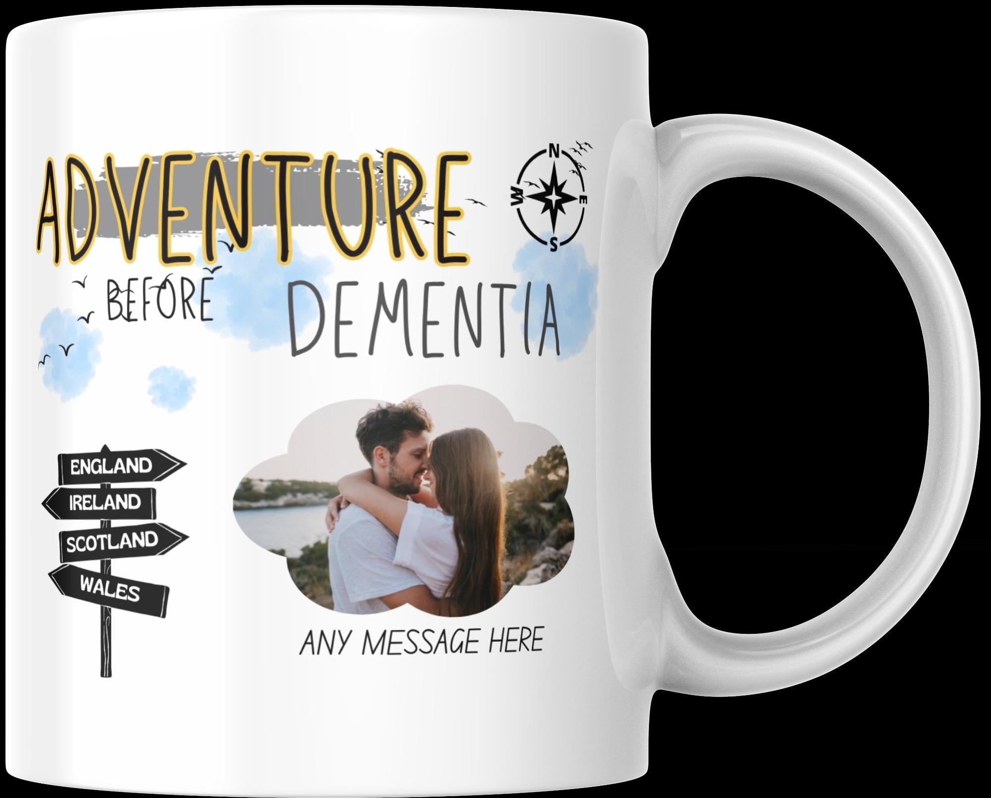 Personalised Adventure Before Dementia Mug | Custom Photo Motorhome Gift | Funny Vanlife Present | UK Travel Mug | Campervan Coffee Cup Etsy